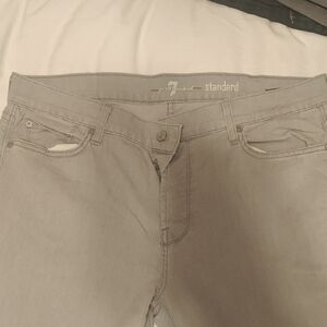7 For All Mankind Light Gray Denim Pants